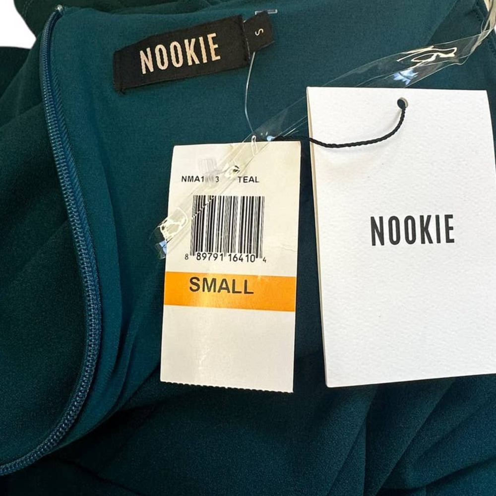 Nookie Teal Green Lust One Shoulder Fitted Bodycon Maxi Dress sz S/XS - Picture 12 of 16